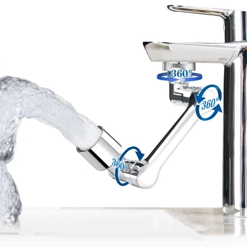 Universal 1080° Rotation Metal Faucet Sprayer Head - Kitchen & Bathroom Extender Nozzle