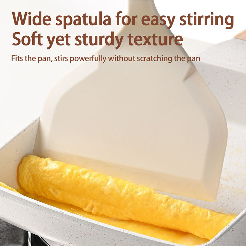 Kitchen Utensils Silicone Spatula Scraper, Non-stick Frying Pan, Heat Resistant Pancake Baking Scoop