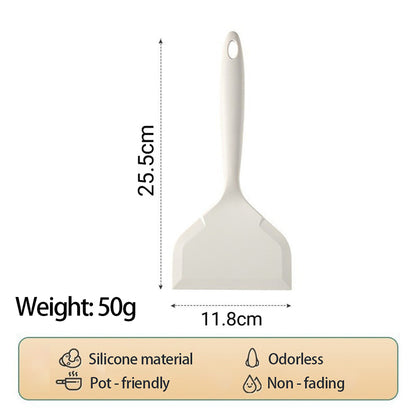 Kitchen Utensils Silicone Spatula Scraper, Non-stick Frying Pan, Heat Resistant Pancake Baking Scoop
