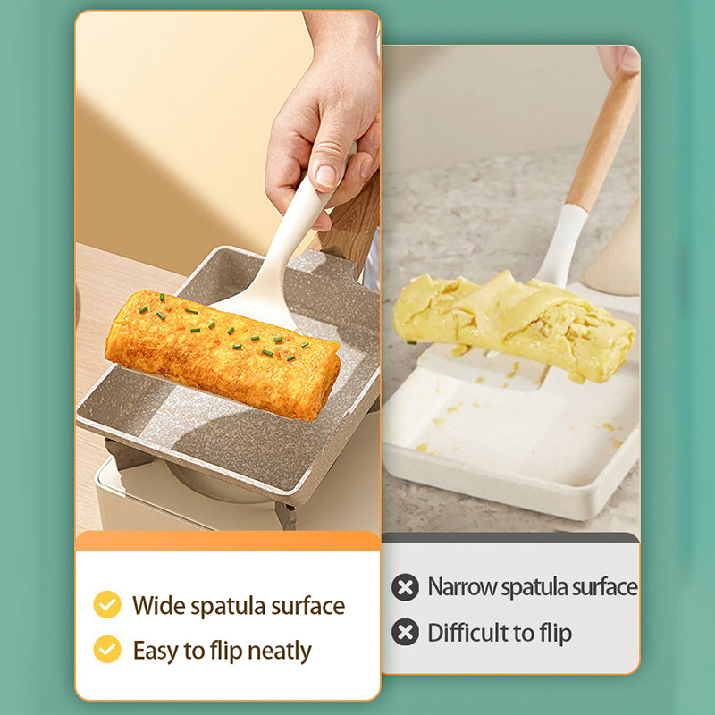 Kitchen Utensils Silicone Spatula Scraper, Non-stick Frying Pan, Heat Resistant Pancake Baking Scoop