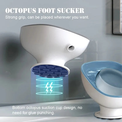 Bathroom Soap Dishes Holder with Self Draining Soap Box, Super Suction Soap Container for Bathroom Accessories