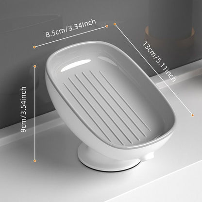 Bathroom Soap Dishes Holder with Self Draining Soap Box, Super Suction Soap Container for Bathroom Accessories