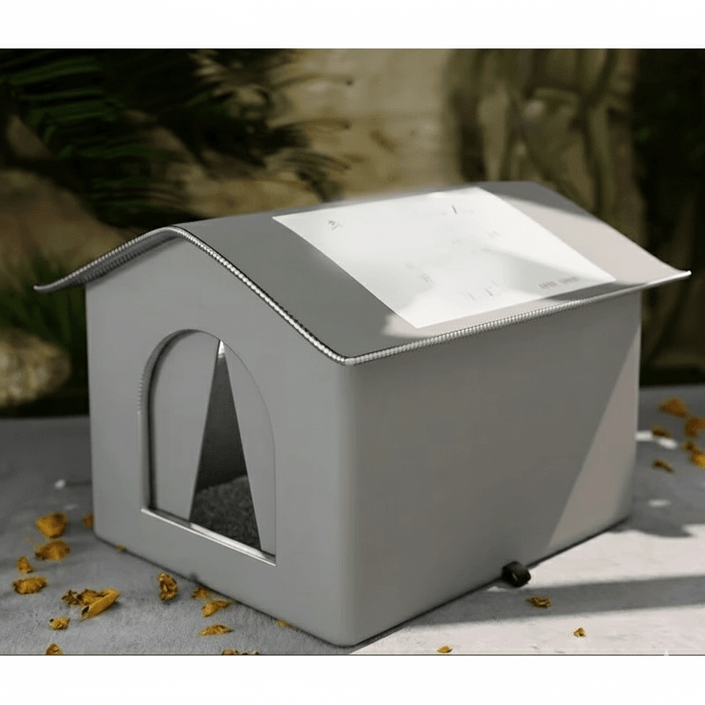 Waterproof Outdoor Cat House, Feral Cat Shelter with Cold Resistance