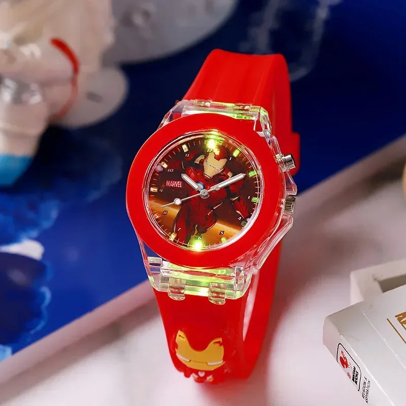 Mickey Mouse Children's Flash Light, Disney Minnie Watch, Cartoon Doll, Boys Girls Birthday Gift Idea