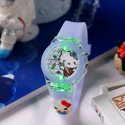 Mickey Mouse Children's Flash Light, Disney Minnie Watch, Cartoon Doll, Boys Girls Birthday Gift Idea