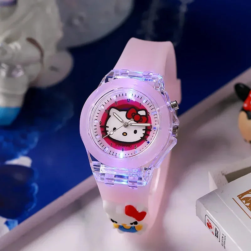 Mickey Mouse Children's Flash Light, Disney Minnie Watch, Cartoon Doll, Boys Girls Birthday Gift Idea