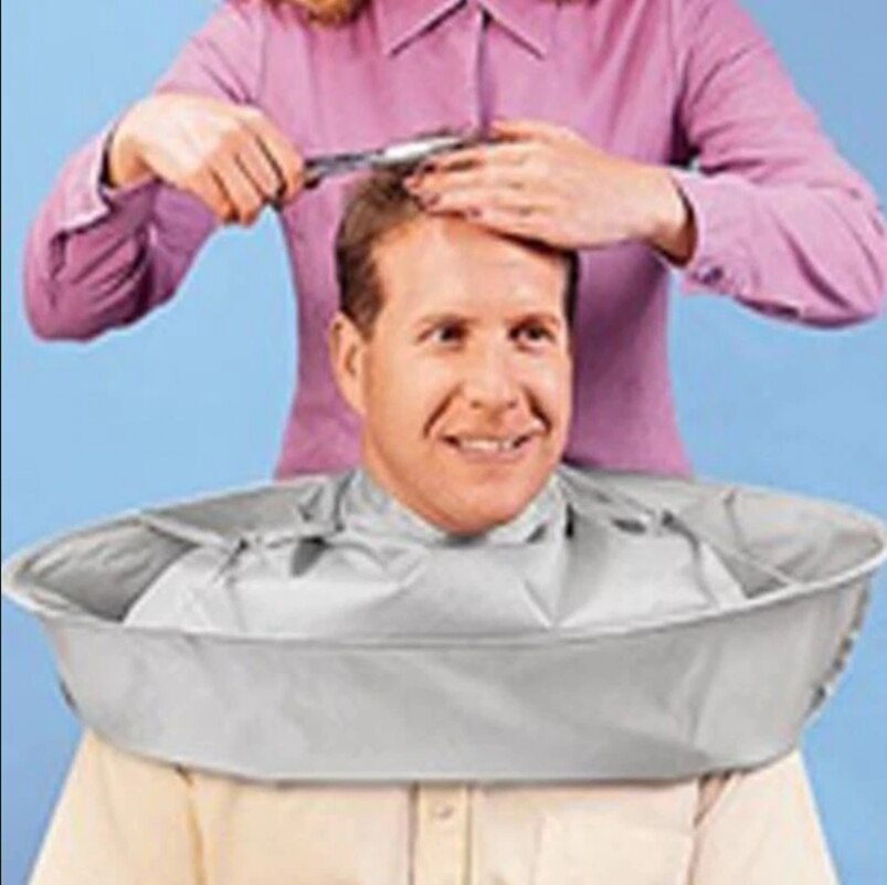 Adult Medium Size Haircut Cloak Cloth, Breathable Hair Dye Tool, Fold able Household Haircut Cloak