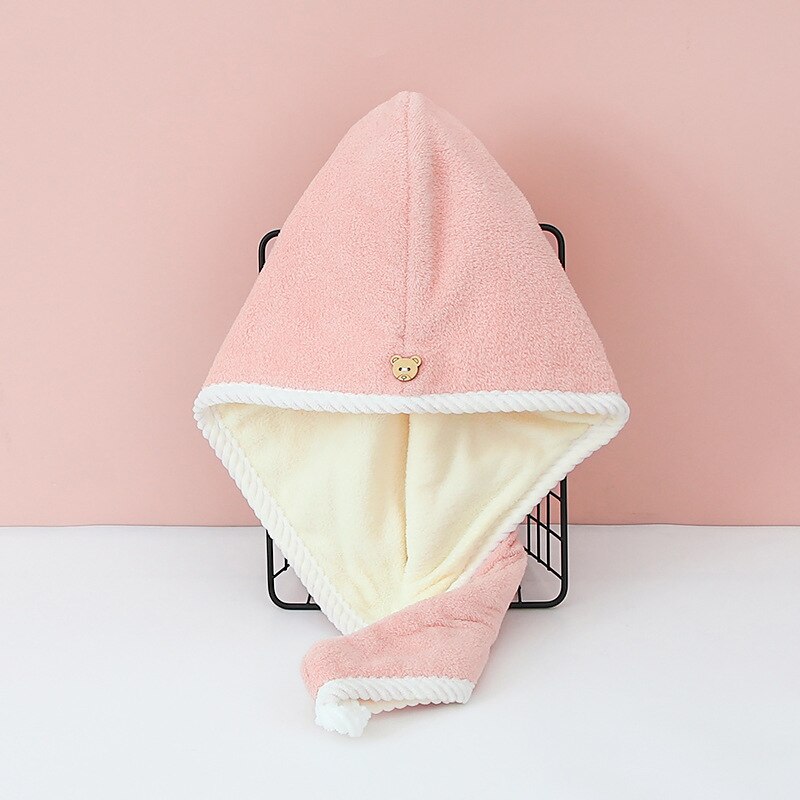 Double Thick Dry Hair Towel, Quick Drying Bath Hat, Strong Absorbent Cap, Multi Colour, Double-Sided Use