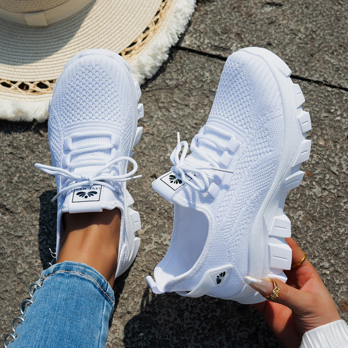 Comfortable And Lightweight Mesh Breathable Sneakers For Women Summer Shoes
