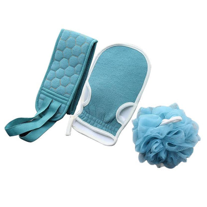 Body Cleaning Wash cloth, Soft Brush Shower Ball, Back Scrubber Set, Exfoliating Skin Towel, Bath Gloves
