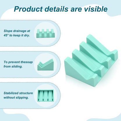 Silicone Drainage Soap Dish – Automatic Soap Rack for Bathroom, Non-Slip Soap Holder