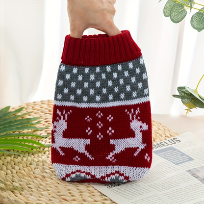 New Knitted Wool Christmas Pet Sweater for Dogs and Cats - Bichon and Corgi Friendly