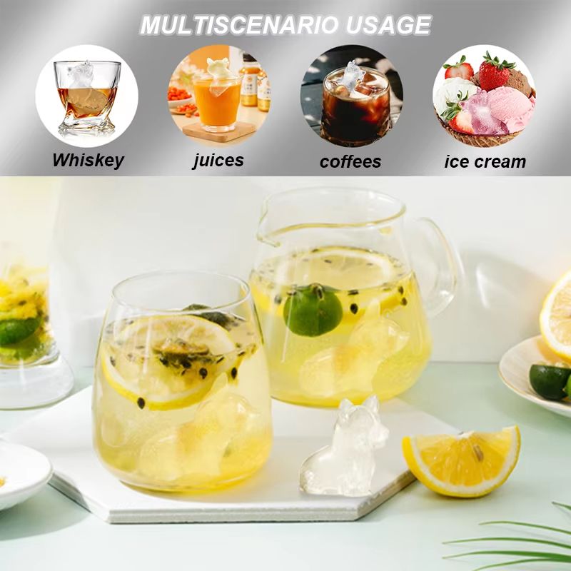 3D Corgi Silicone Ice Tray With Lid – BPA-Free Dog Shape Ice Mold for Cocktails & Drinks
