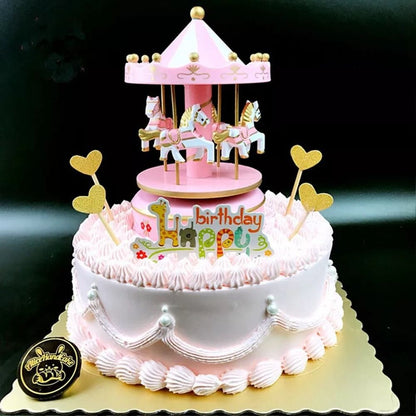Carousel Music Box, Easy Use Creative Fantasy Christmas Holiday Decor, Ferris Wheel Ornaments