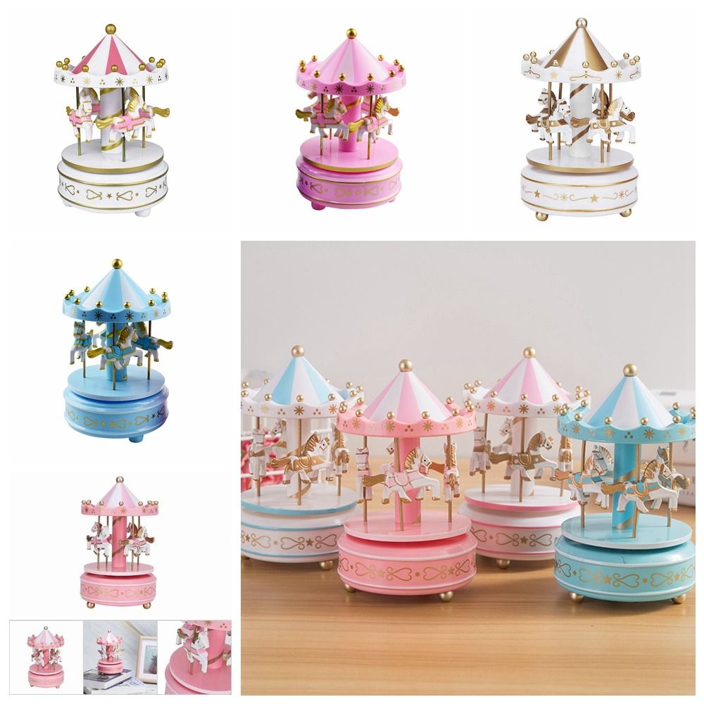 Carousel Music Box, Easy Use Creative Fantasy Christmas Holiday Decor, Ferris Wheel Ornaments