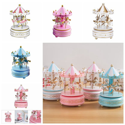 Carousel Music Box, Easy Use Creative Fantasy Christmas Holiday Decor, Ferris Wheel Ornaments