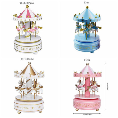 Carousel Music Box, Easy Use Creative Fantasy Christmas Holiday Decor, Ferris Wheel Ornaments