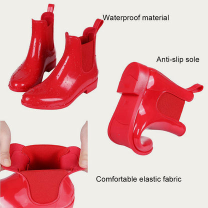 Waterproof Slip On Bebealy Womens Short Rain Boots Non-Slip Ankle Booties Garden Outdoor Boots