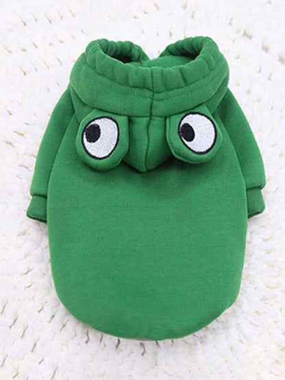 Cute Frog Pet Sweater, Green Dog Hoodie for Small Dogs, Fun Design, Keep Your Pup Cozy and Stylish