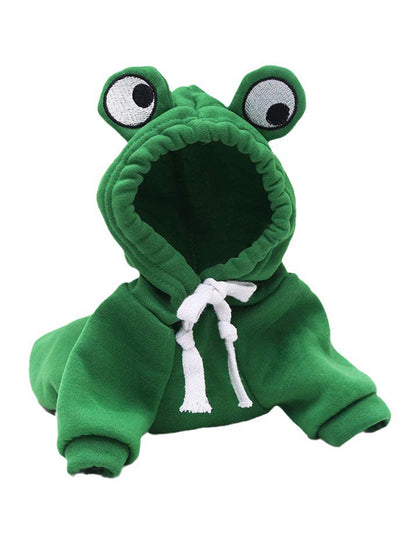 Cute Frog Pet Sweater, Green Dog Hoodie for Small Dogs, Fun Design, Keep Your Pup Cozy and Stylish