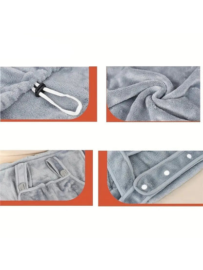 Cozy Pet Carrier Apron, Ideal for Small Cats and Dogs, Outdoor Winter Travel, Cat Sleeping Features