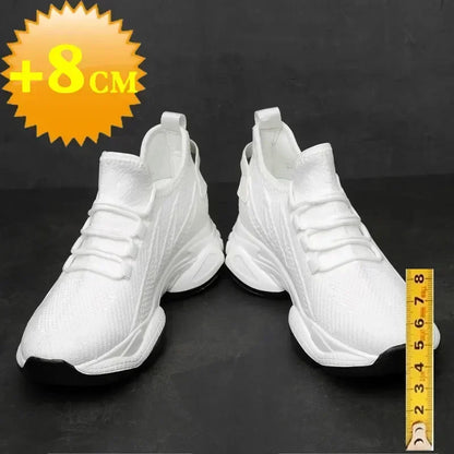 Mens Heightening Sneakers, Casual Breathable Elevator Shoes, Summer Height Increase Shoes