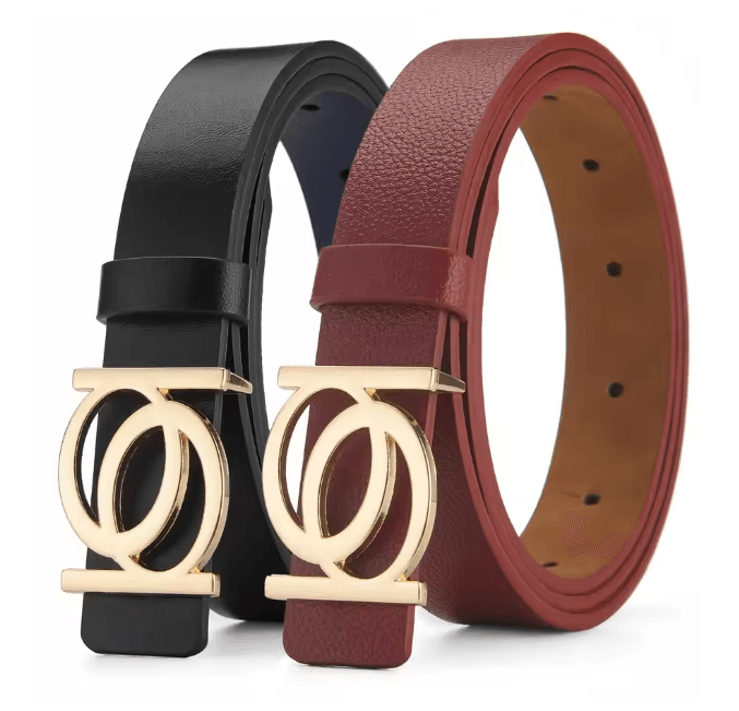 Womens Classic PU Leather Belt