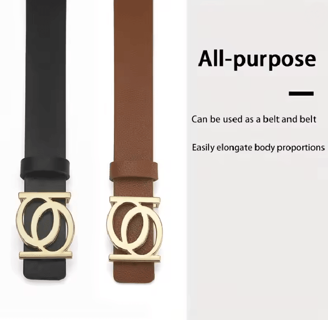 Womens Classic PU Leather Belt