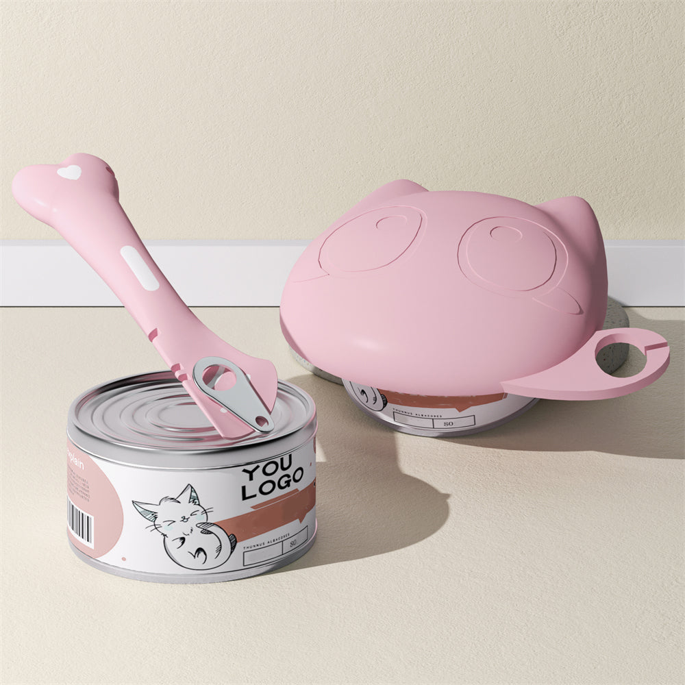Multifunctional Pet Wet Food Feeding Scoop, Silicone Cat Food Can Lid and Spoon Set, Can Opener for Sealed Storage