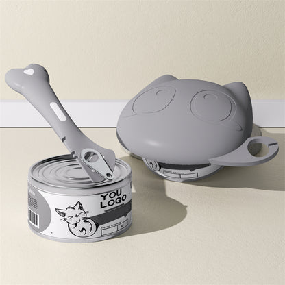 Multifunctional Pet Wet Food Feeding Scoop, Silicone Cat Food Can Lid and Spoon Set, Can Opener for Sealed Storage