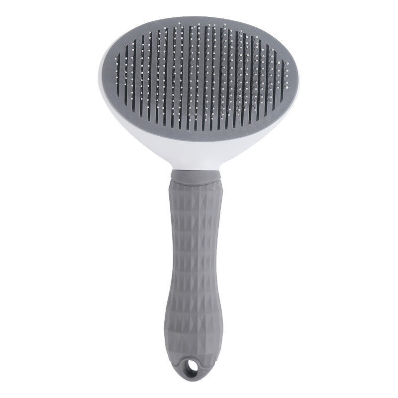 Automatic Pet Hair Removal Brush, Stainless Steel Dog Hair Comb, Cat Grooming Supplies