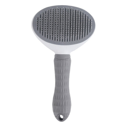 Automatic Pet Hair Removal Brush, Stainless Steel Dog Hair Comb, Cat Grooming Supplies