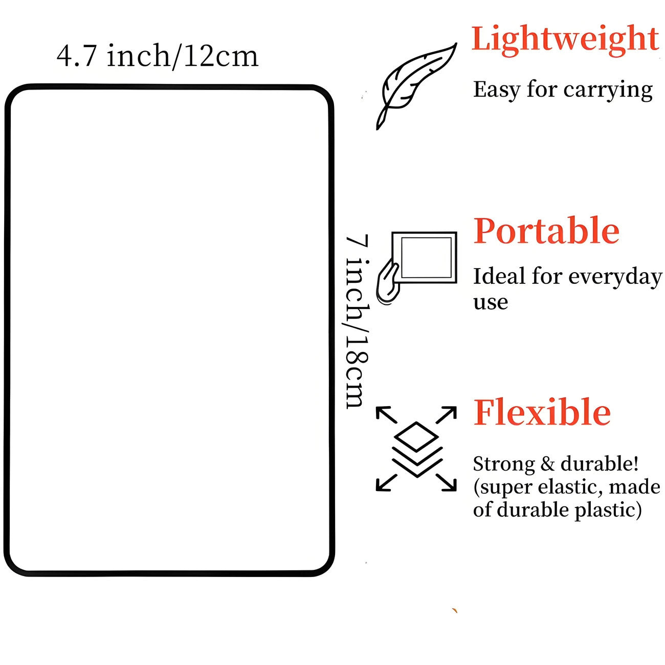 Reading Aid Glass, Full Page Large Sheet Magnifier, Magnifying Lens for Reading