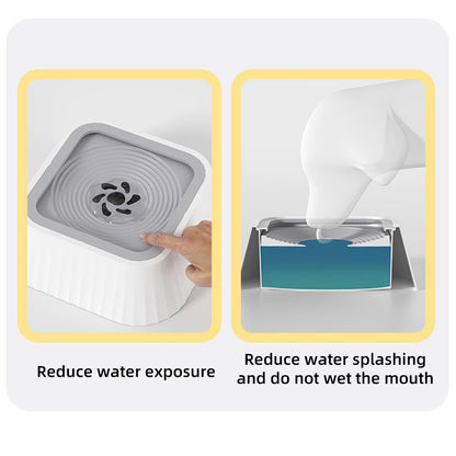 Non-Slip Spill-Proof Pet Water Bowl, Floating Design for Cats and Dogs
