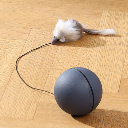 Battery-Powered Interactive Cat Toy Ball with Tracking Mouse - Automatic Rolling Teaser for Cats of All Breeds