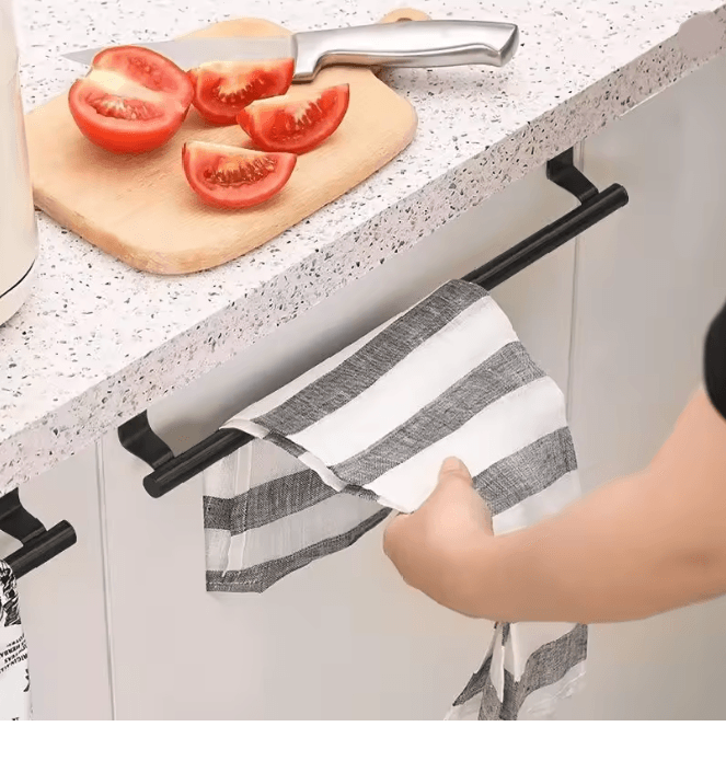 Over Cabinet Towel Rack Organizer