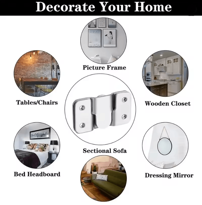 Flush Mount Interlock Picture Hanger Set