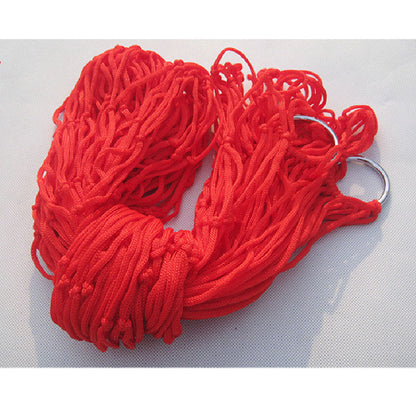 Portable Outdoor Camping Hammock, Net Swing Tree Straps, Single or Double Mesh Nylon Hammock for Hiking and Travel