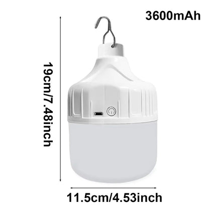 Portable USB Rechargeable LED Pendant Light Waterproof Outdoor Lamp