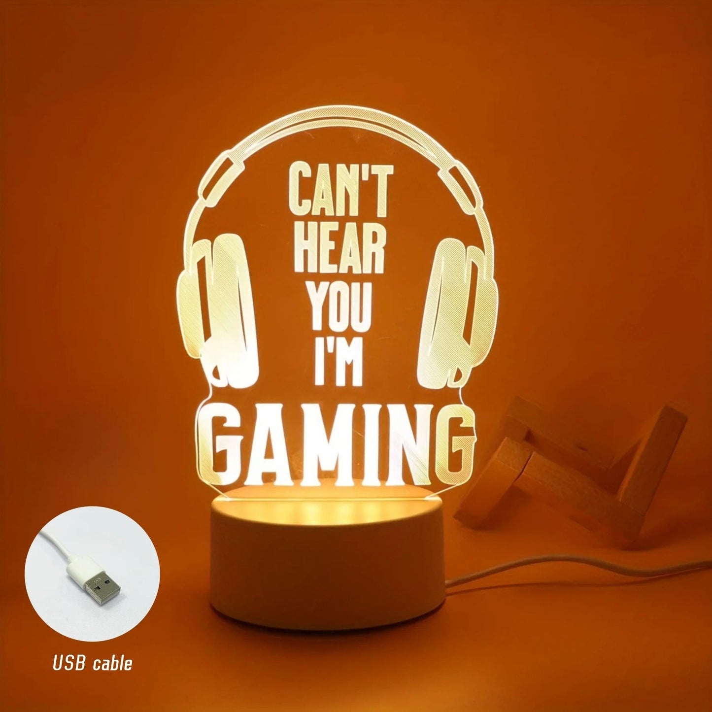 Headphone 3D Creative Night Light Decorative LED Table Lamp
