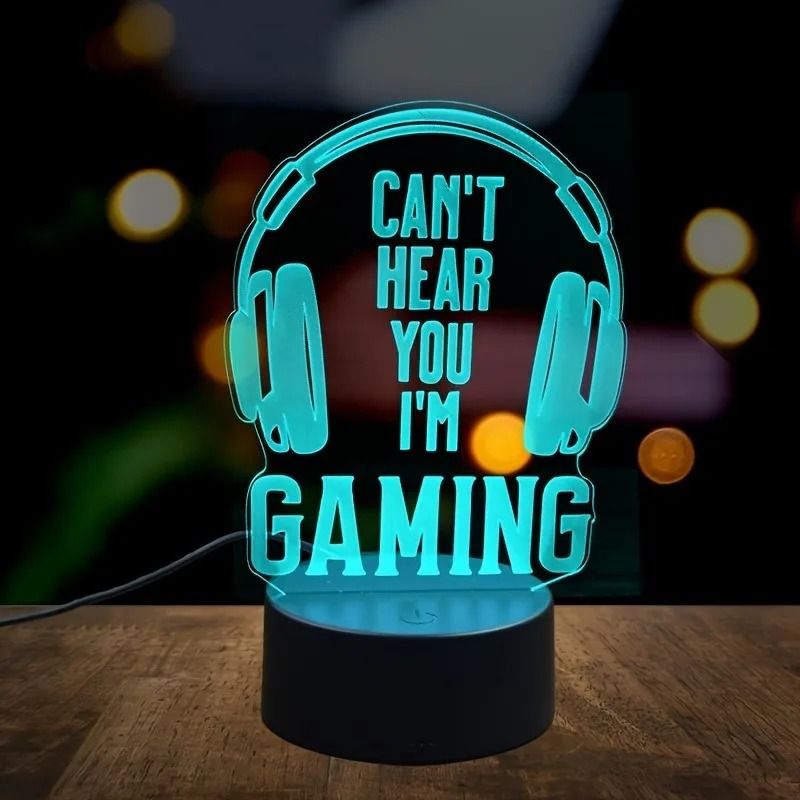 Headphone 3D Creative Night Light Decorative LED Table Lamp