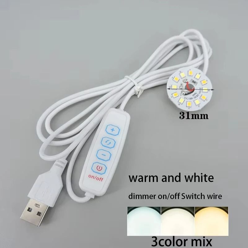 USB LED Reading Light with Dimmer Switch for Desk and Bedside Use