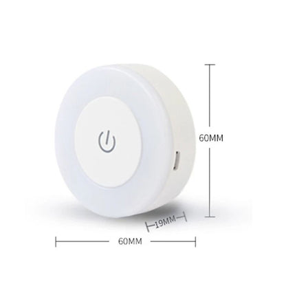 Energy Saving Led Touch Sensor Night Lights USB Rechargeable Magnetic Wall Light Room Aisle Bedroom Round Portable Night