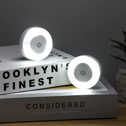 Energy Saving Led Touch Sensor Night Lights USB Rechargeable Magnetic Wall Light Room Aisle Bedroom Round Portable Night