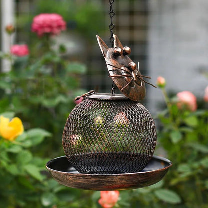 Large-Capacity Metal Bird Feeder – Squirrel-Proof Outdoor Hanging Feeder