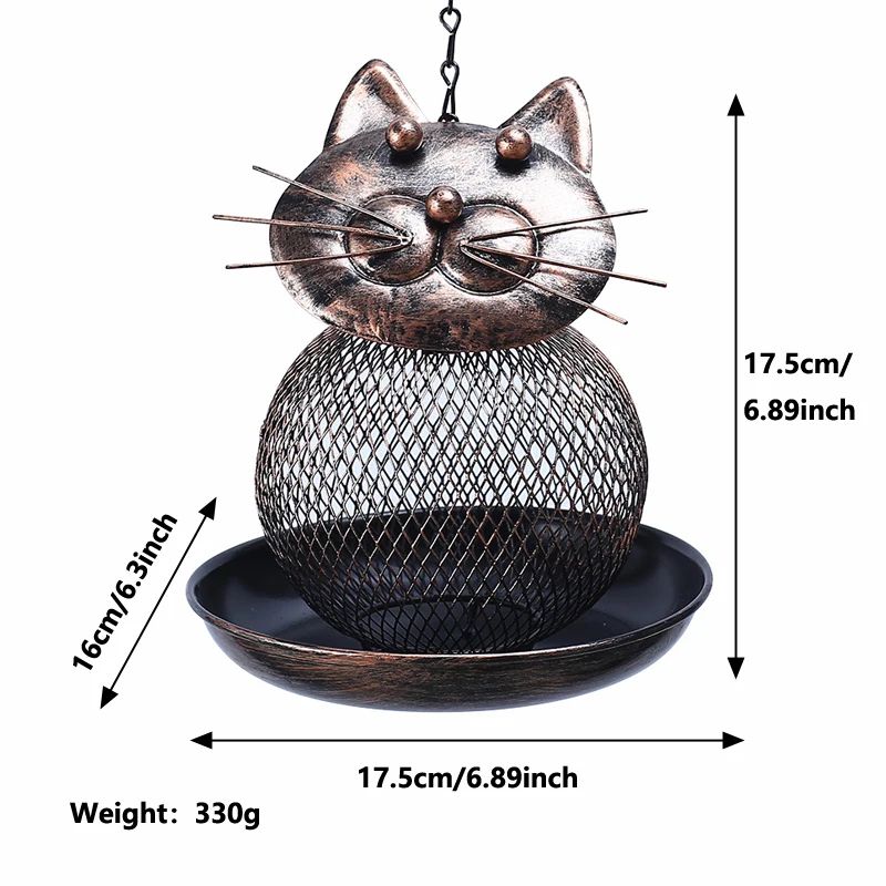 Large-Capacity Metal Bird Feeder – Squirrel-Proof Outdoor Hanging Feeder