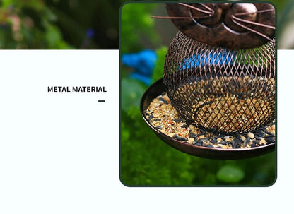 Large-Capacity Metal Bird Feeder – Squirrel-Proof Outdoor Hanging Feeder