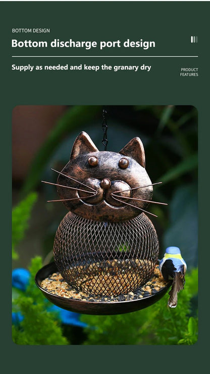 Large-Capacity Metal Bird Feeder – Squirrel-Proof Outdoor Hanging Feeder