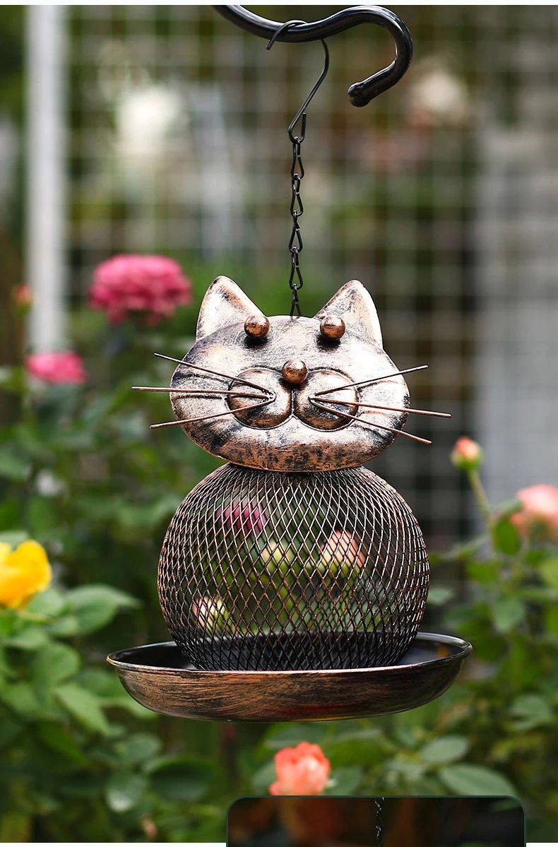 Large-Capacity Metal Bird Feeder – Squirrel-Proof Outdoor Hanging Feeder