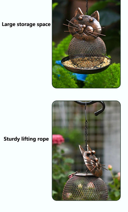 Large-Capacity Metal Bird Feeder – Squirrel-Proof Outdoor Hanging Feeder